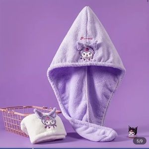 New Sanrio Kuromi Soft Head Towel Purple- Last One